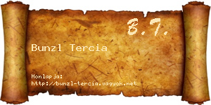 Bunzl Tercia névjegykártya